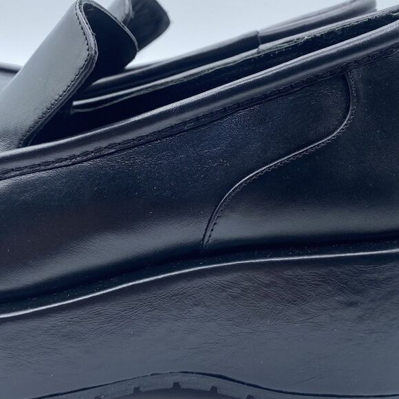 Anthropologie Paloma Barcelo Chunky  Loafers Womens US 9 Black Leather Y2K NWOB - Picture 7 of 15